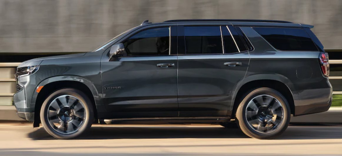 left angle view of the 2021 Chevrolet Tahoe
