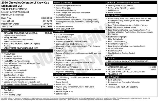 2026 Chevrolet Colorado LT