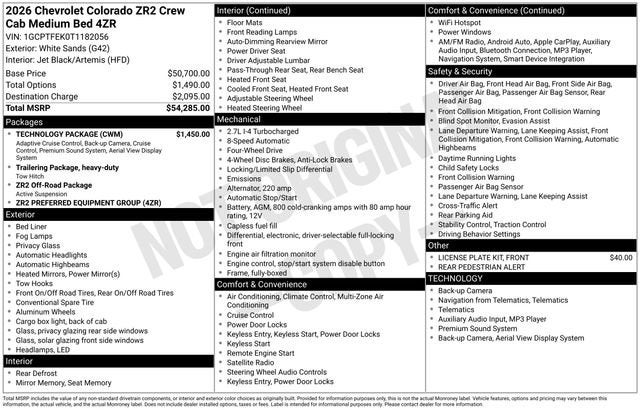 2026 Chevrolet Colorado ZR2