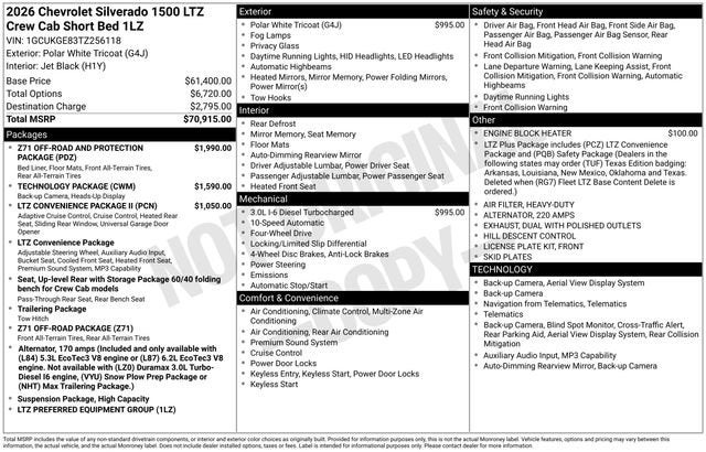 2026 Chevrolet Silverado 1500 LTZ