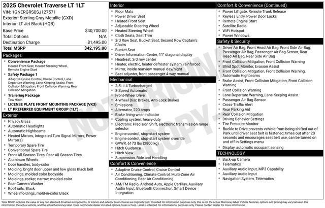 2025 Chevrolet Traverse LT