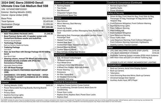 2024 GMC Sierra 2500 HD Denali Ultimate