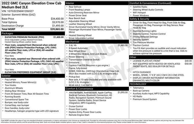 2022 GMC Canyon Elevation
