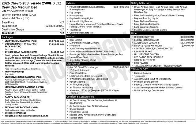 2026 Chevrolet Silverado 2500 HD LTZ