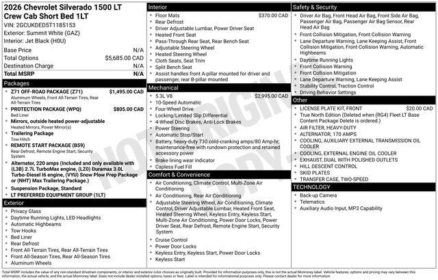 2026 Chevrolet Silverado 1500 LT