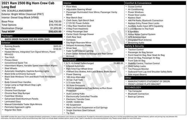 2021 RAM 2500 Big Horn