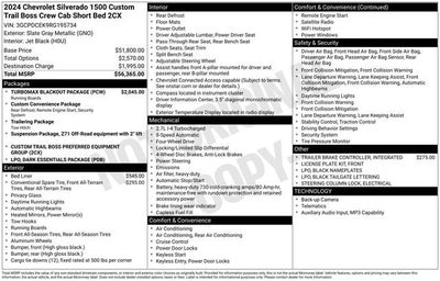 2024 Chevrolet Silverado 1500 Custom Trail Boss