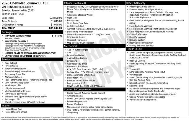 2026 Chevrolet Equinox LT