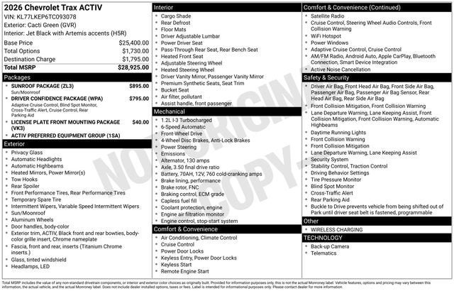 2026 Chevrolet Trax ACTIV