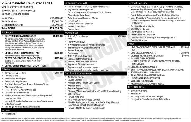 2026 Chevrolet Trailblazer LT