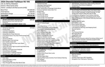 2026 Chevrolet Trailblazer RS