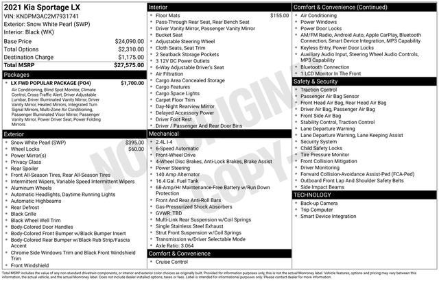 2021 Kia Sportage LX
