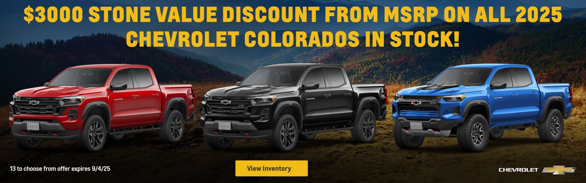 $3000 off Chevy Colorados