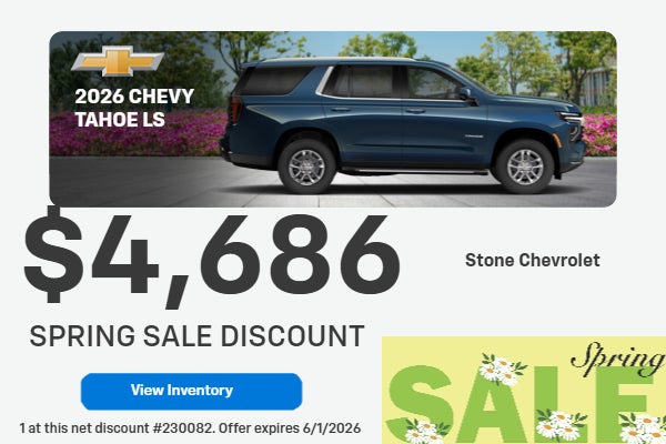 2026 CHEVY TAHOE LS $4,686 SPRING SALE DISCOUNT